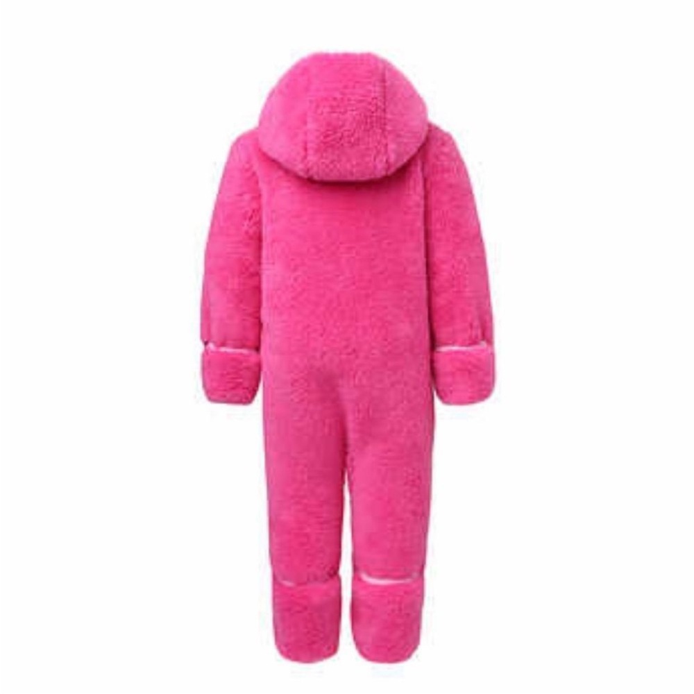 Snozu Pink Fleece Kids Footies - Picture 3 of 16